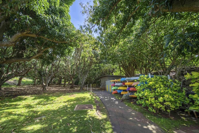 20 Hui Rd I 41, Lahaina, HI 96761 - view of grassy yard featuring a storage shed