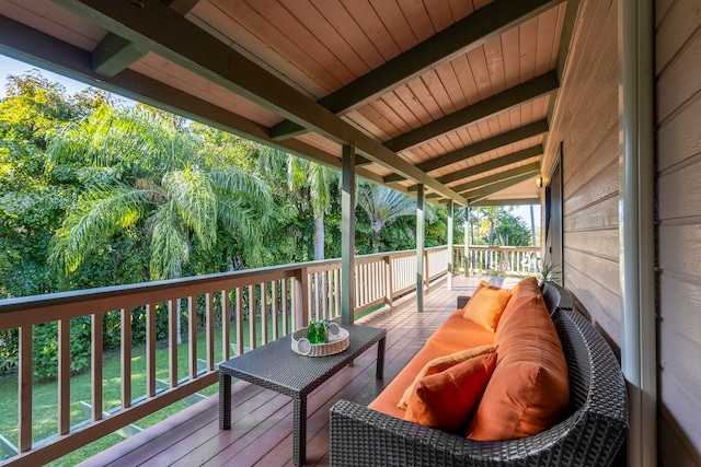 view of wooden deck