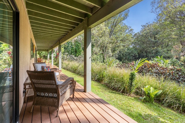 view of wooden terrace