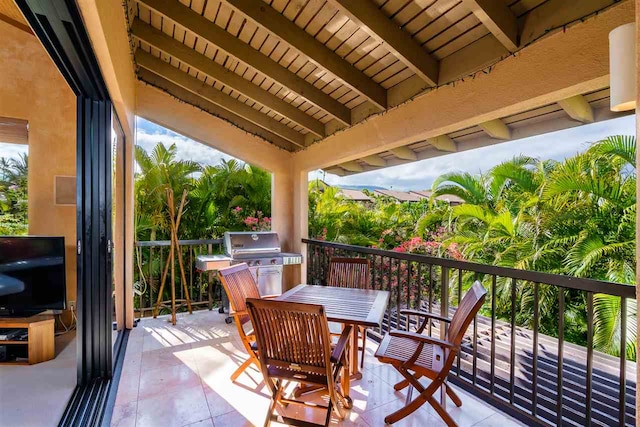 balcony with grilling area