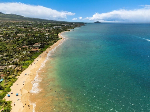 2936 S Kihei Rd Unit 213, Kihei, HI 96753 - bird's eye view of waterfront with a beach