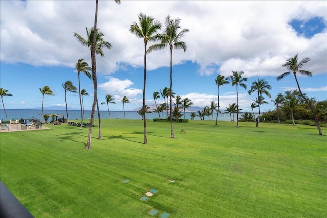 2936 S Kihei Rd Unit 213, Kihei, HI 96753 - view of property's community featuring a water view, golf course view, and a yard