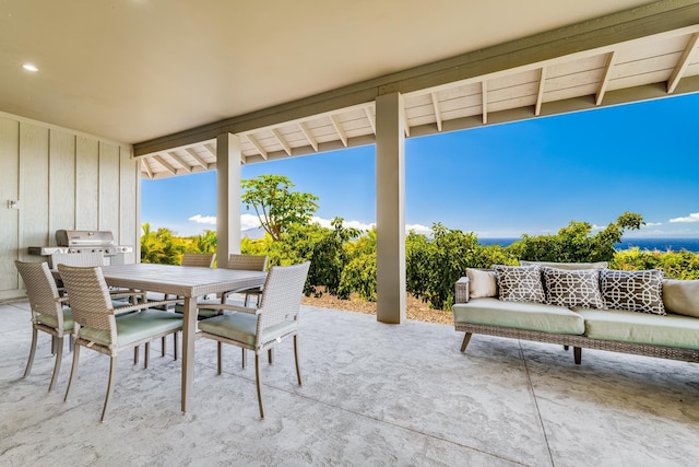 view of patio / terrace with area for grilling