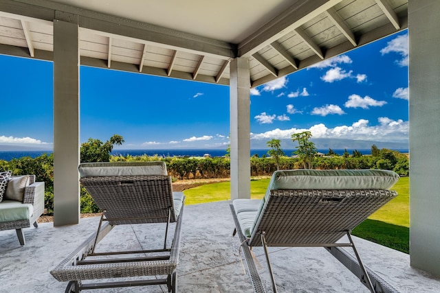 view of patio with outdoor lounge area