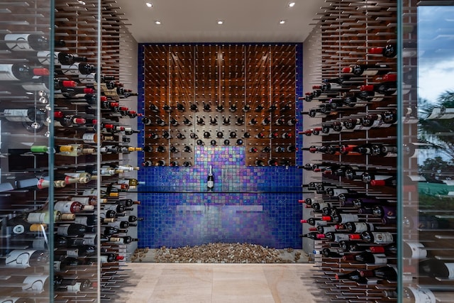 view of wine room