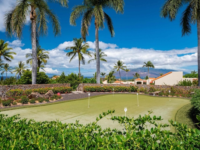 view of property's community featuring a mountain view