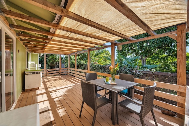 5131 Hanawai St Unit F, Lahaina, HI 96761 - wooden deck featuring outdoor dining space