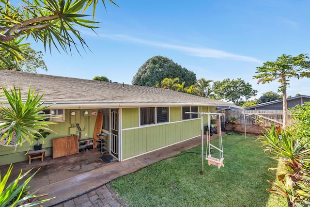 5131 Hanawai St Unit F, Lahaina, HI 96761 - back of house featuring a shingled roof and a patio area