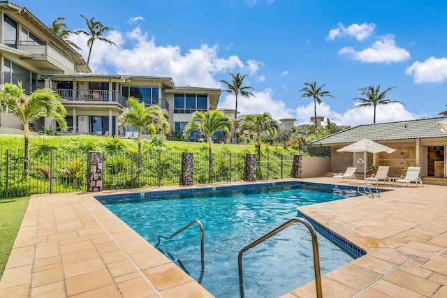 view of pool with a patio