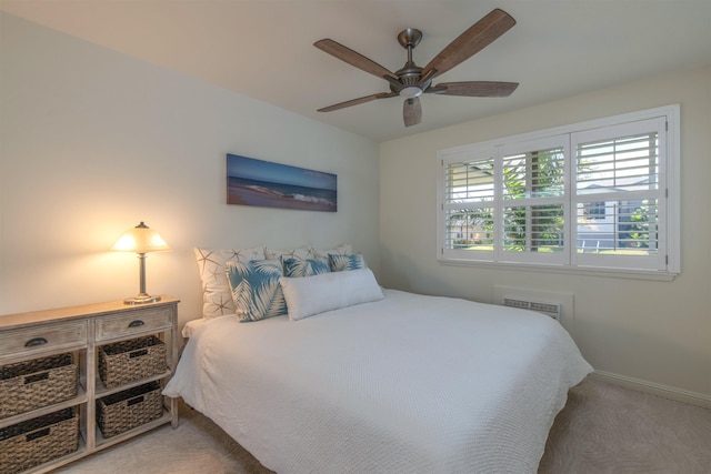 43 Polohina Ln Unit 13-8, Lahaina, HI 96761 - bedroom with light carpet, a wall unit AC, and a ceiling fan