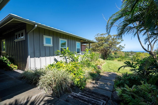 view of home's exterior featuring board and batten siding