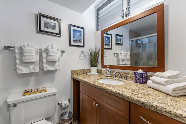 4365 Lower Honoapiilani Rd Unit 603, Lahaina, HI 96761 - full bathroom with toilet, vanity, and a stall shower