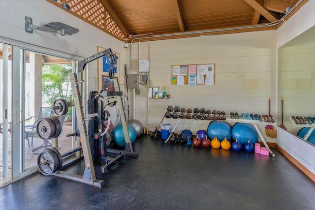 view of exercise room