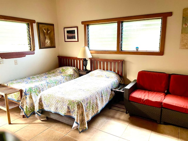 view of tiled bedroom