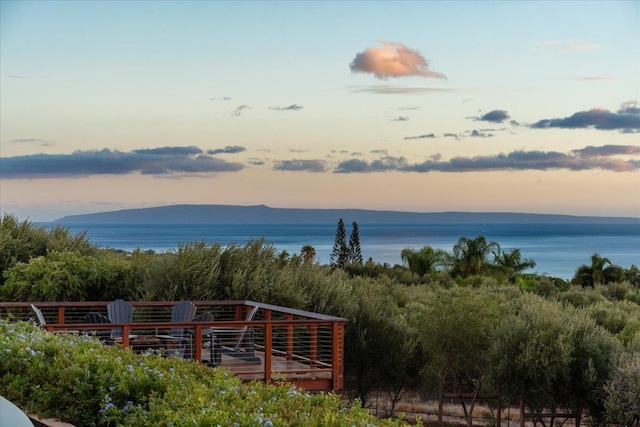 property view of water with a mountain view