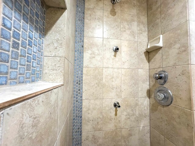 details with tiled shower