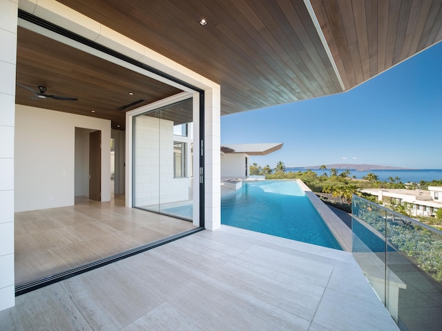 exterior space featuring a water view