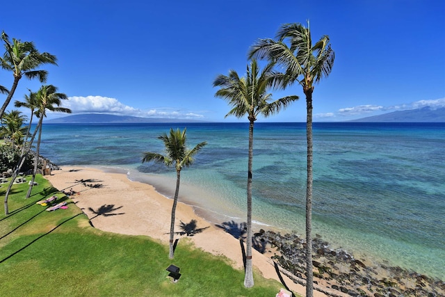 property view of water with a view of the beach