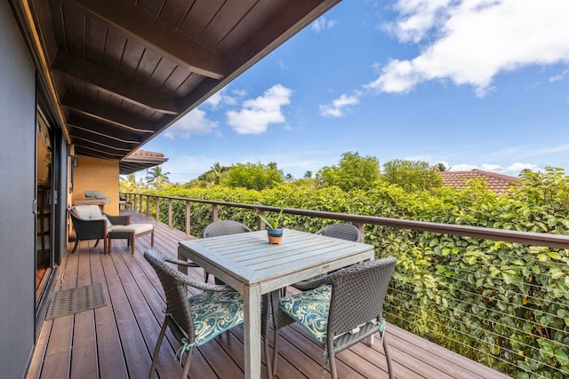 view of wooden terrace