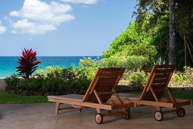 3002 S Kihei Rd, Kihei, HI 96753 - view of patio with a water view