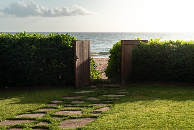 3002 S Kihei Rd, Kihei, HI 96753 - view of grassy yard featuring a water view