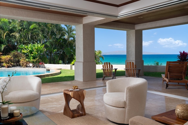 3002 S Kihei Rd, Kihei, HI 96753 - view of patio with a water view