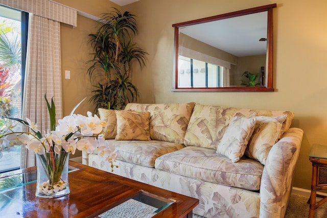 view of carpeted living room