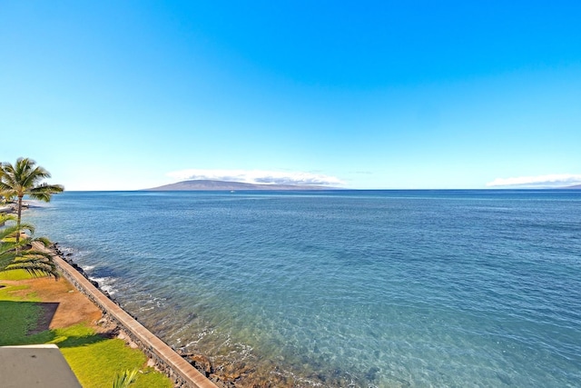 property view of water featuring a mountain view