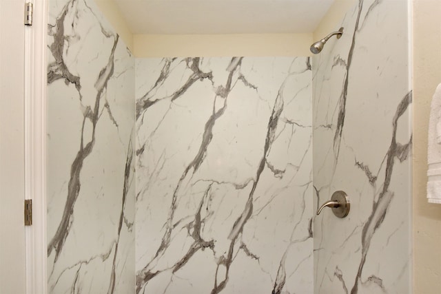 details with a marble finish shower