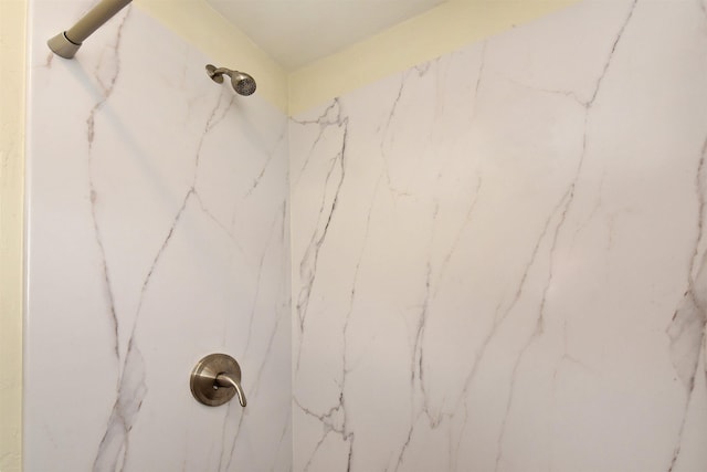 details with a marble finish shower