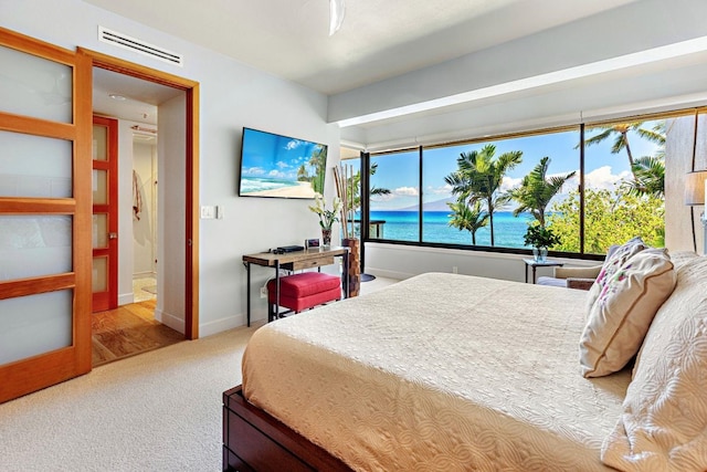 bedroom featuring hardwood / wood-style flooring