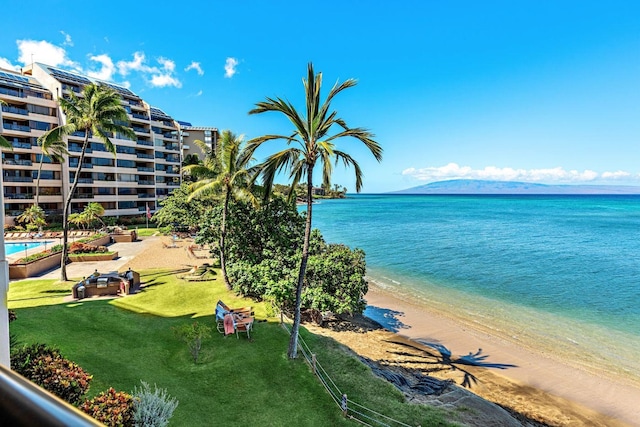 water view featuring a view of the beach