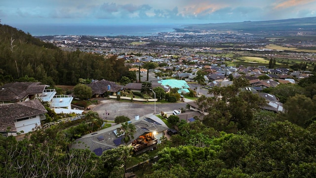 bird's eye view with a residential view
