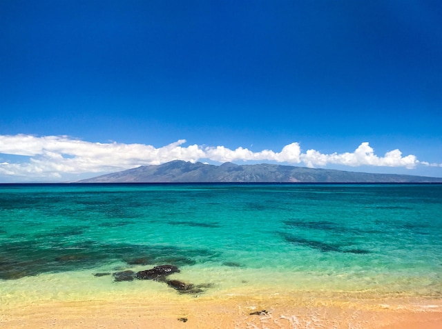 water view with a mountain view