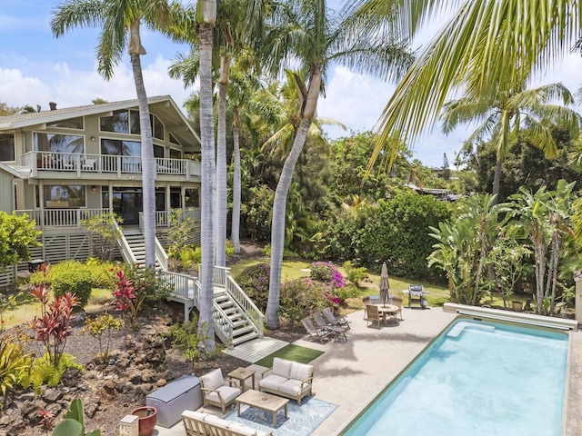 563 Mikioi Pl, Kihei, HI 96753 - swimming pool featuring stairs and a patio
