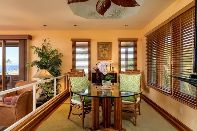 dining area featuring a healthy amount of sunlight