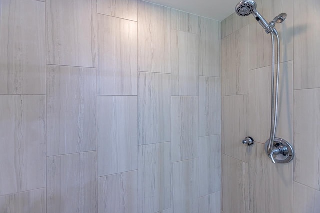 interior details with tiled shower