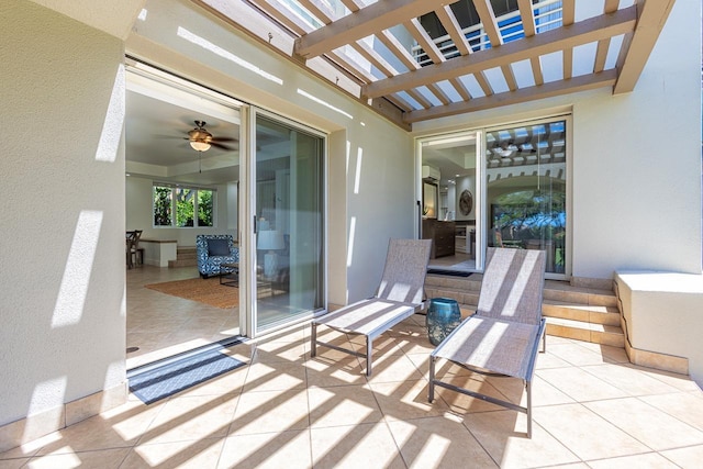 view of patio / terrace featuring a pergola