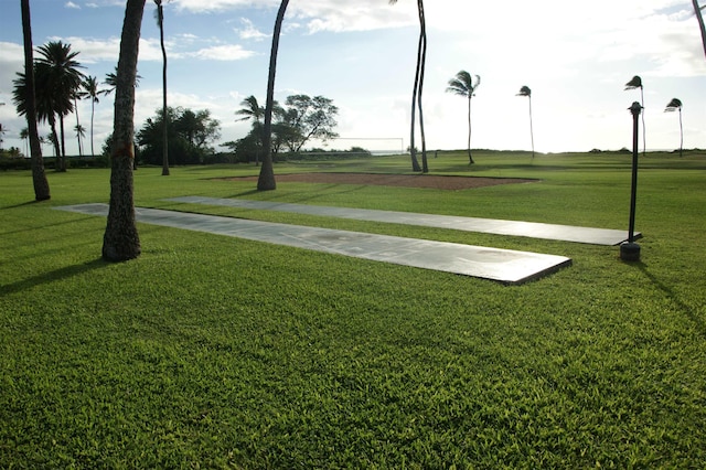 view of community with a lawn