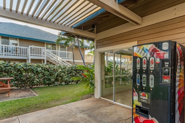 view of patio / terrace with a pergola