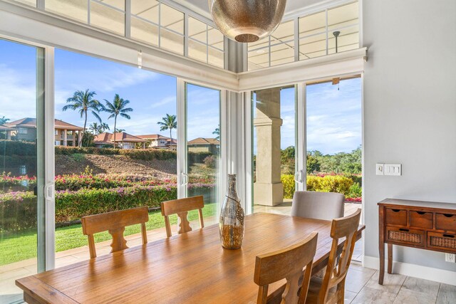 dining area with a healthy amount of sunlight