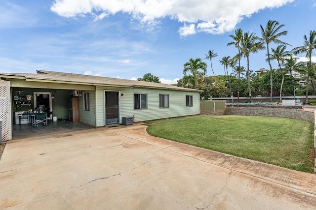 119 Kupalaiki Loop, Kihei, HI 96753 - rear view of house with a patio area and central AC unit