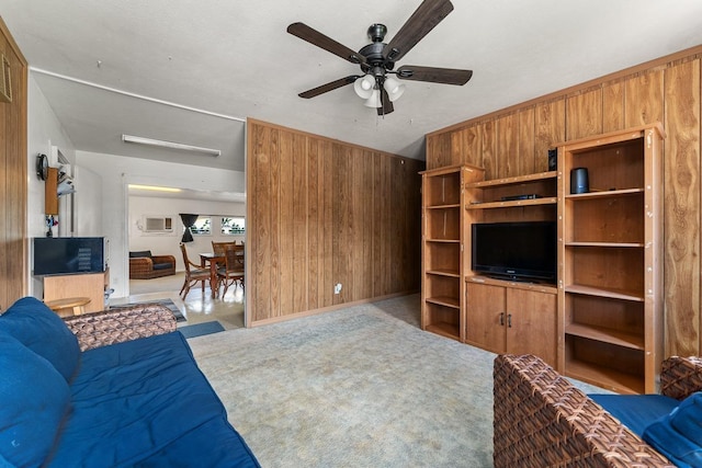119 Kupalaiki Loop, Kihei, HI 96753 - living area featuring ceiling fan and wood walls