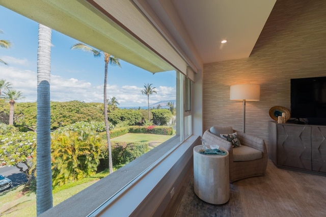 3200 Wailea Alanui Dr Unit 1606, Kihei, HI 96753 - sitting room featuring wood finished floors and recessed lighting