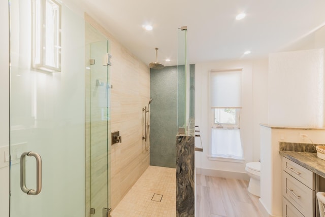 3200 Wailea Alanui Dr Unit 1606, Kihei, HI 96753 - bathroom featuring a stall shower, vanity, and recessed lighting