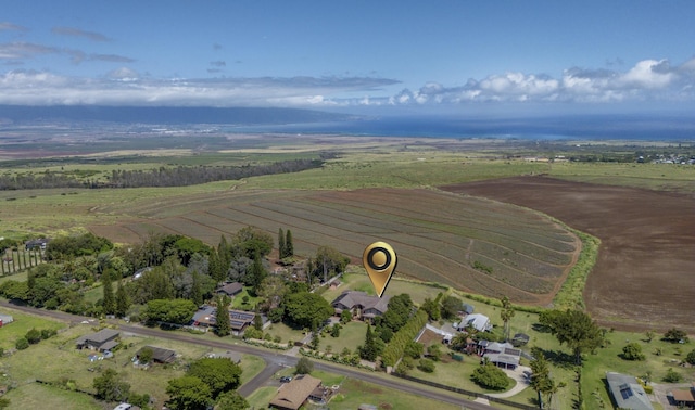 drone / aerial view featuring a rural view