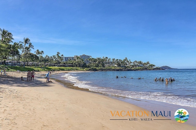 water view with a view of the beach