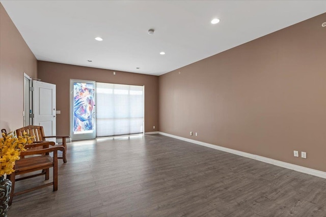 spare room featuring hardwood / wood-style floors