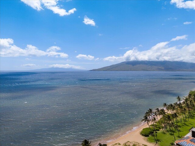 property view of water featuring a mountain view