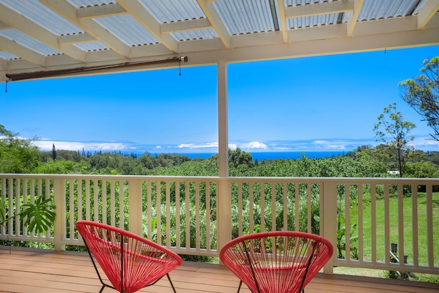 698 Kaupakalua Rd Unit A, Haiku, HI 96708 - view of wooden terrace